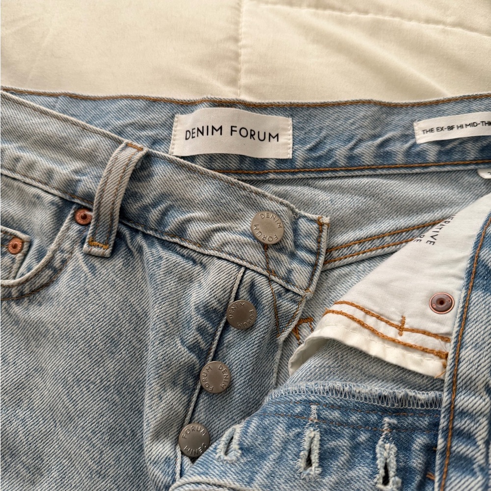 Denim Forum The Ex-boyfriend Hi Mid-thigh Shorts 15 Yrs Brl Thr Bleu - Picture 8 of 10